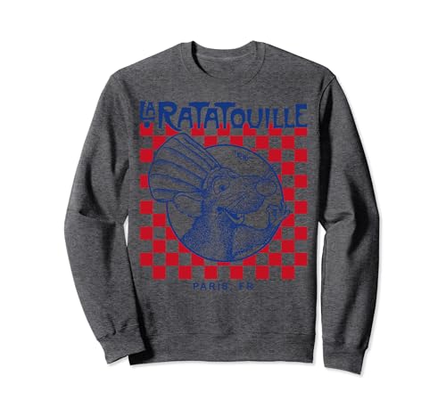 Sweatshirt Remy Ratatouille Disney Pixar au motif damier parisien