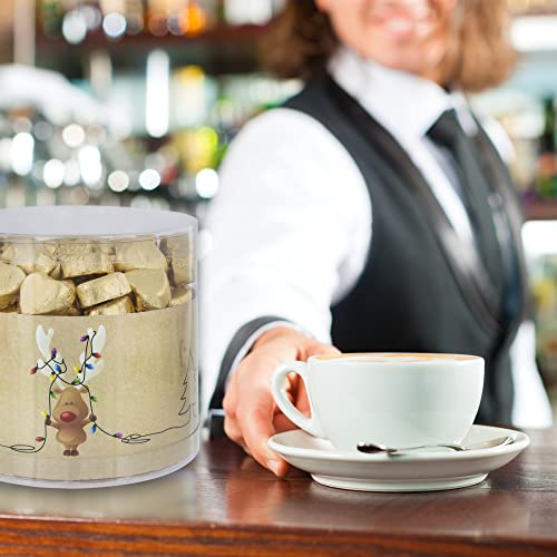 Günthart 150 Stück gold Schokoladen Herzen mit Nougatfüllung Rentier | Nougatcreme Rudolf | Schokoladenherzen gold | Give away | goldene Herzen aus Schokolade | Weihnachten (1,2 kg)