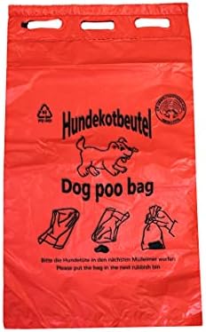 Hundekotbeutel ROT - ÖKO - rot bedruckt schwarz - abreissbar - 20 x 32 cm - verschiedene Mengen (400 Stück)