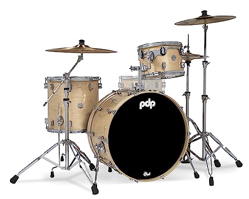 Pacific Drums & Percussion PDP Concept Maple 3-Piece Rock, Natural Drum Set Shell Pack (PDCM24RKNA)
