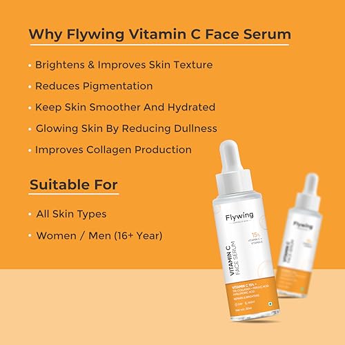 Vitamin C Brightening Combo: Face Serum & Face Wash for Glowing, Even Skin | 15% Vitamin C, E, with Hyaluronic Acid | Fades Dark Spots, Controls Oil, & Reduces Dullness | For All Skin Types | 30ml Serum + 100ml Wash