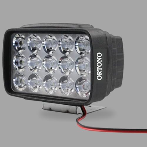 Ortono 12V 15 LED Fog Head Lamp, White, Pack of 2 - Image 3