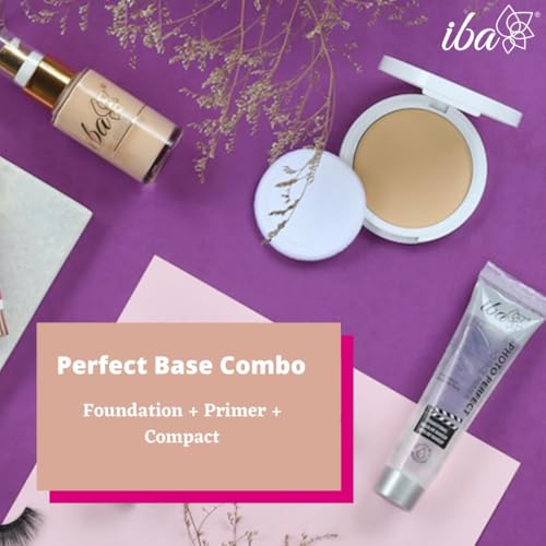 Image of Iba Primer + Foundation + Compact Base Combo - Snow White | Long Lasting, Full Coverage Base Makeup | Vegan & Cruelty-Free (Pack of 2)
