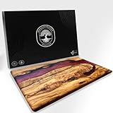 Tabla de cortar de resina de madera de olivo hecha a mano, tablas de embutidos de madera y resina para regalos de inauguración de la casa, tabla de queso de resina, tabla de cortar decorativa para