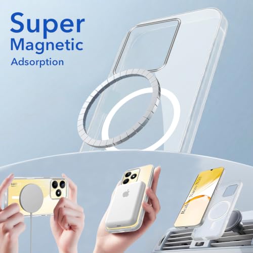 Image of Jkobi Lifetime Anti-Yellow MagSafe Compatible Clear Back Cover Case for Realme Narzo N53 (Sleek Hard Crystal | Shockproof and Camera Protection)