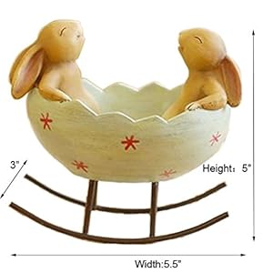 Springeasterlaughingbunnyrabbitsrockinginaneggcradlevintagerusticcountrybunniesrabbitfigurinecutebunnycandydish Urban Country Home Decor Spring easter laughing bunny rabbits rocking in an egg cradle vintage rustic country bunnies rabbit figurine cute bunny candy dish urban country home decor