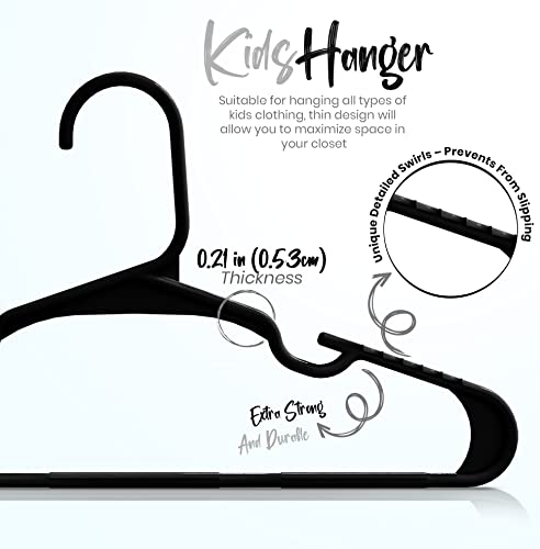 Utopia Home Packung mit 20 Kinderkleiderbügeln - 11,5“ Baby- und Kinderkleiderbügel aus Kunststoff für den Kleiderschrank… – Ansicht 3