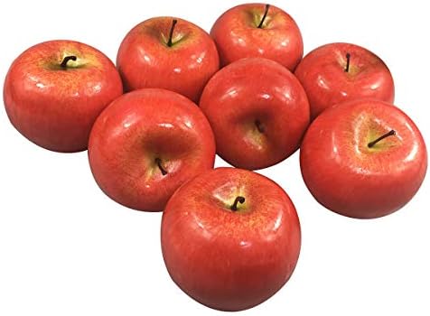 COTOSEY 12pcs Fake Fruit House Kitchen Party Decoration Video Props Artificial Lifelike Simulation Red Apples (12pcs Red Apples)