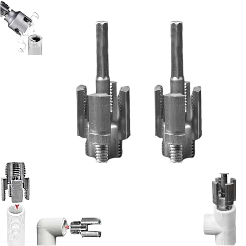 Integrated Internal & External Pipe Threading Tool, Electric Drill Compatible PVC Pipe Threader Kit, Plastic Pipe Threading Tool Kit Rethreading Tool for 1/2