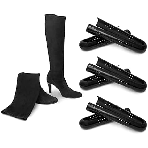 Bag-a-Vie Tall Boot Shapers For Women - Easy Glide Boot Stand-Up Inserts (Black, 3 Pairs) Cover