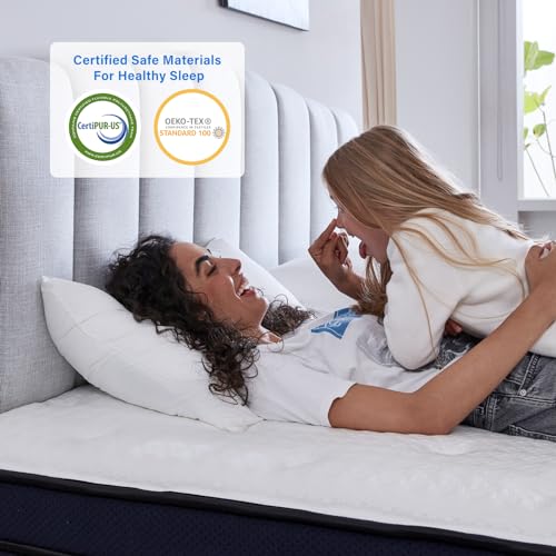 Suiforlun 14 Inch Queen Mattress With Cool-To-Touch Cover, Euro Top Hybrid Gel Memory Foam Mattress With 7-Zone Individually Wrapped Coils thumb #1