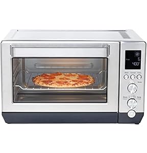 GE Calrod Convection Toaster Oven, Large Capacity Fits 9x13 Baking Pan, 7 Cook Modes of Toast, Bake, Broil, Bagel, Pizza, Roast & Keep Warm, Includes Baking Rack, Pan, Tongs & Drip Tray, G9OCAASSPSS