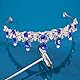 Strass-Prinzessinnen-Diadem für Braut, Hochzeit, Abschlussball, Hochzeit, Party, Halloween, Kostüm, Haar-Accessoires (Blau)