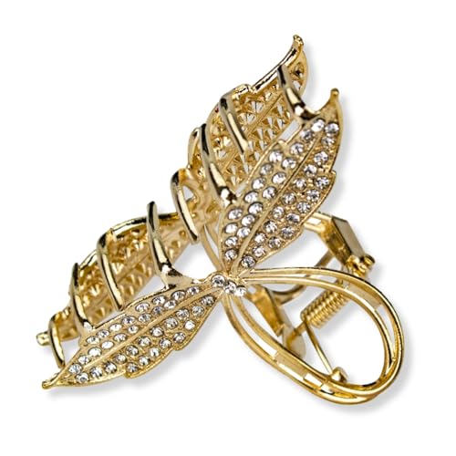 Kit 2 Presilhas Metal Formato Ramos Folhas Cabelos Penteados