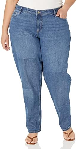 Calvin Klein Women's Plus Size Jeans Mid Rise Boyfriend Denim, Ethos, 14  Plus : Amazon.sg: Fashion