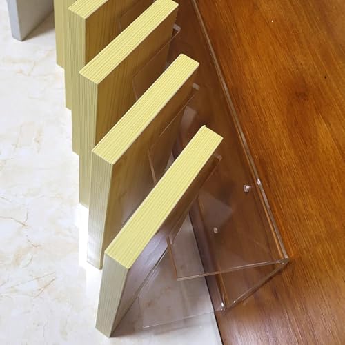 Matériaux de construction rangés sur présentoir acrylique stable