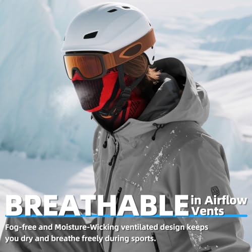 Image of Winter Neck Gaiter Warmer Scarf Cold Weather Windproof Face Mask for Man & Women - Ski Mask for Outdoor Sports