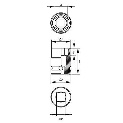 'Yato yt-1074 - Impact Socket 3/4 x24 mm - Image 2