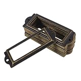 Étiquettes de fichiers : fabriquées en cuivre, ce cadre d'étiquettes est un bon outil pour votre tiroir, porte-étiquettes vintage