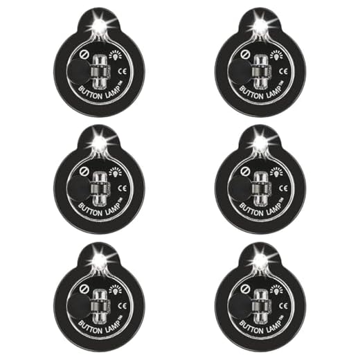BUTTON LAMP Adhesive LEDs Light Package - Lightweight, Ultra Small, Ultra Bright LED Utility Lights - 6 Pack (BL-6885)