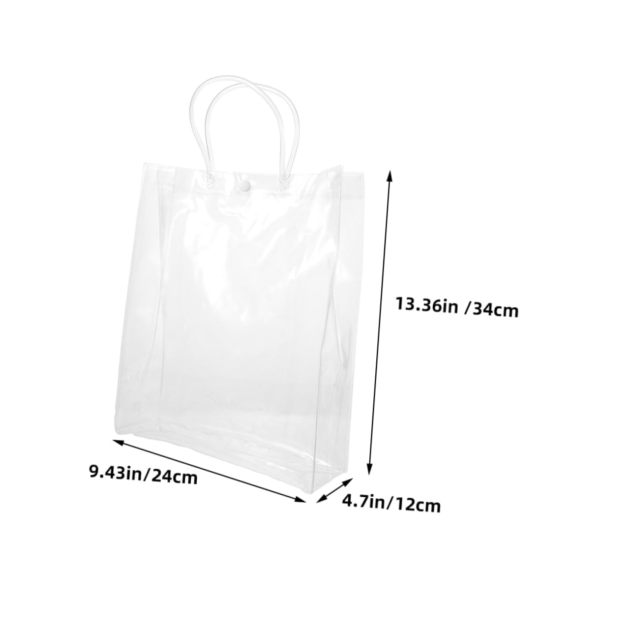 FOMIYES 10pcs Transparent Handbags Button Closure for Party Favors Shopping and Wrapping for Weddings Showers and Diy Crafts