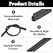 Bewudy 4PCS Car Windshield Wiper Blade Strips, DIY Adjustable Car Windscreen Wiper Rubber Strips, Silicone Car Frameless Window Replacement Universal for SUV Truck Van