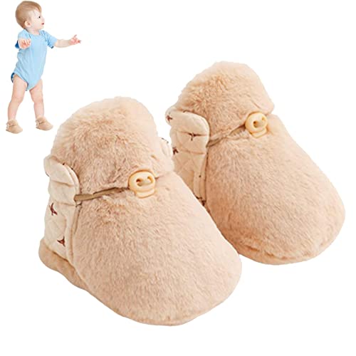 Luckxing Chaussons de Maison pour bébé | Chaussons légers et antidérapants pour bébé Fille et garçon | Chaussures en Coton pour Nouveau-nés Chaussettes Chaussures à Semelle Souple antidérapantes Cover