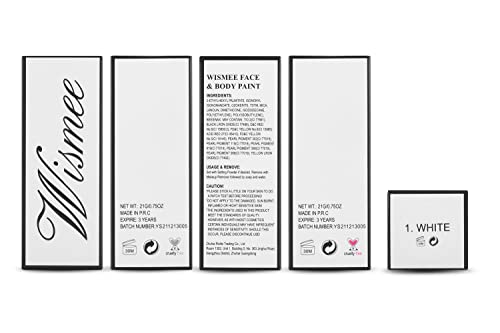 Wismee White Face Paint Stick (0.75Oz) White Concealer Non-Toxic Oil Based Clown White Face Makeup Body Paint Sticks High Pigmented White Makeup Crayons For Halloween Special Effect Sfx Makeup #TOP6