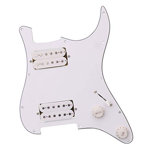 BQLZR 3Ply White Loaded Pickguard HH For Humbuckers Guitar