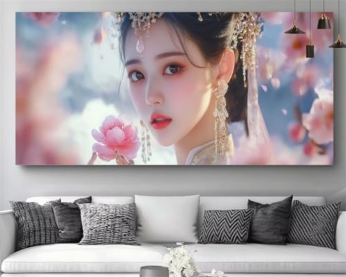 Broderie Diamant XXL 70x140cm : Créez une Décoration Salon Japonaise Apaisante