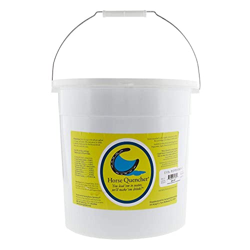 Horse Quenchers Peppermint Flavored Horse Hydration Supplement, Thirst Quencher for Horses, 13 lbs Pail, All-Natural Grains for Equestrians and Horse Owners, Aids in Preventing Health Issues