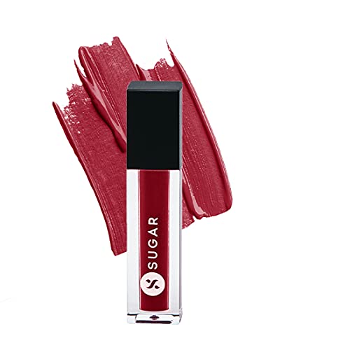 Image of SUGAR Cosmetics Smudge Me Not Liquid Lipsticks for Women | Transferproof & Waterproof | Lasts 12+ Hours | Matte Lipstick | 1.1ml - 10 Drop Dead Red