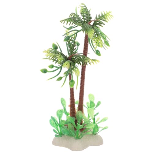JEWEDECO Decorazione per Acquario Piante Acquatiche Artificiali Tropicali, Ramoscello Finto di Plastica Leggero e Compatto, Piccola Pianta per Acquario per Spazio Naturale e Vivace