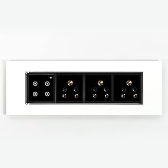 L&G 8 Modular WiFi Touch Switch Board | 1 Smart Switch Control, 3 Socket | Smart Touch Switch Board | German Technology meets Indian Standards | Compatible with Alexa, OK Google & SIRI Shortcut (Size: 8M Horizontal- 262 x 90 x 45 mm)