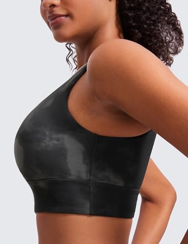 Image of CRZ YOGA Butterluxe U Back Sports Bras | Light Support, Removable Pads, Yoga, Extremely Soft, Longline, Scoop Neck, Wide Straps, for Women