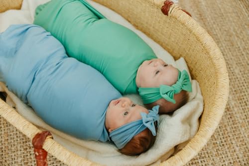 Image of Copper Pearl Swaddle Blankets for Newborns | Soft Stretchy Receiving Blankets for Boys and Girls | Large 46 x 46 Inch Baby Blankets | Lightweight and Breathable Swaddles | Robin