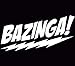BLOUR Autocollant Bazinga Vinyle Autocollant Big Bang Theory Sheldon Cooper Autocollant de fenêtre drôle 14x7 cm