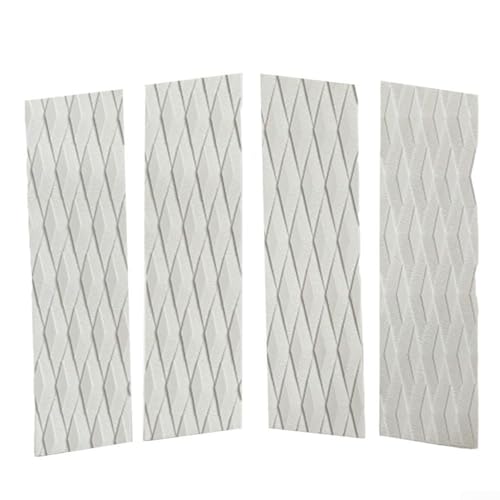 4 tappetini antiscivolo per tavola da surf in EVA per una sicurezza e una presa ottimali su tavole da surf, longboard e altro (bianco)