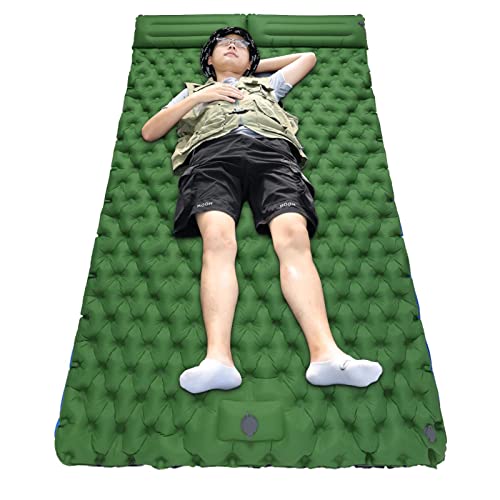 Almofada de acampamento dupla | Colchão de acampamento auto-inflável | Colchão de ar impermeável par