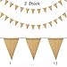 Produktbild LEBENSWERT 3 Stück Wimpelkette Wimpel Girlande Vintage Jute Bunting Banner 8.4m Imitation Leinen Hessischen Girlande Rustikal Dekoration für Geburtstag Party Hochzeit(13 Fahnen/Jede Wimpelkette)