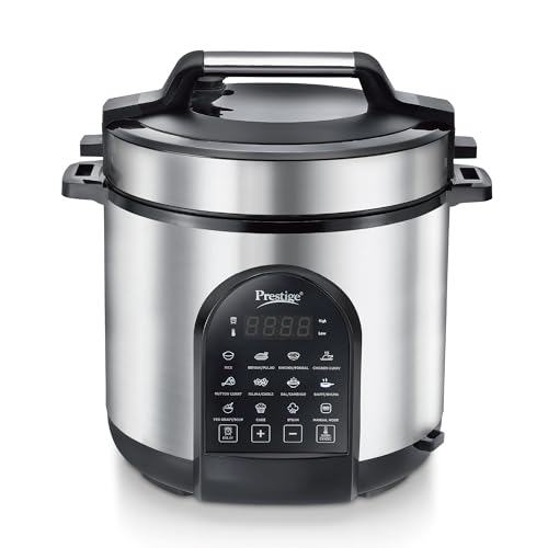 Image of Prestige 6.0L Smart Cook Electric Cooker| 11 Pre-Set Indian Menu| Low Energy Consumption| Stainless Steel Bowl