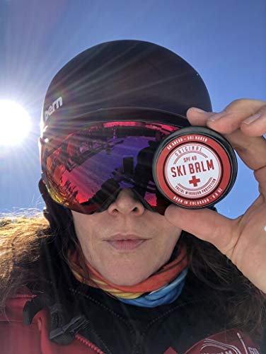Original Ski Balm | SPF 40 Natural Lip Balm and Face Sunscreen | Best Face Mask for Winter Sports, Avoid Goggle Tan (0.6 oz)