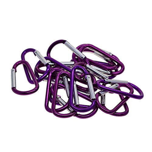 F Fityle 20pcs Pequeno Mosquetão D Anel De Escalada Snap Gancho Camping Chaveiro Lote Cadeia