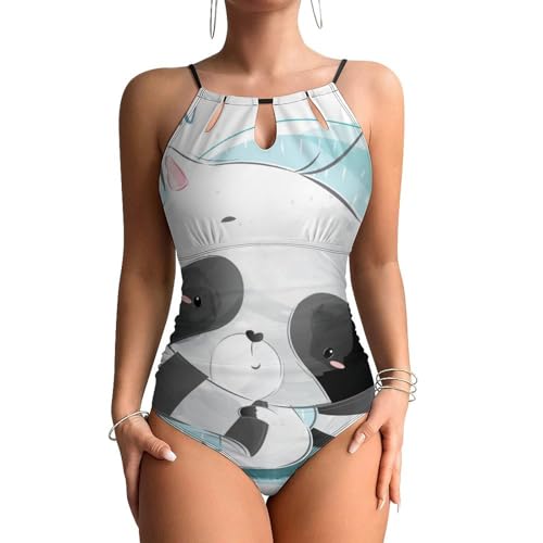 Maillot de bain une pièce raton laveur pour femme : monokini gainant de plage élégant