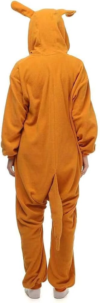 Vista 4 de VORSAK Pijama unisex de una pieza para adultos, disfraz de animal para cosplay de Navidad, Halloween