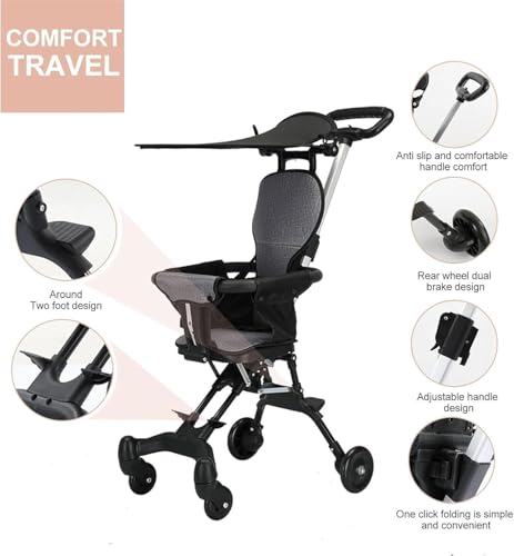 Image of Suicune Lightweight Stroller, Baby Stroller for Toddler, Foldable Compact Stroller,Compact Design for Airplane, Car, and Outdoor Use