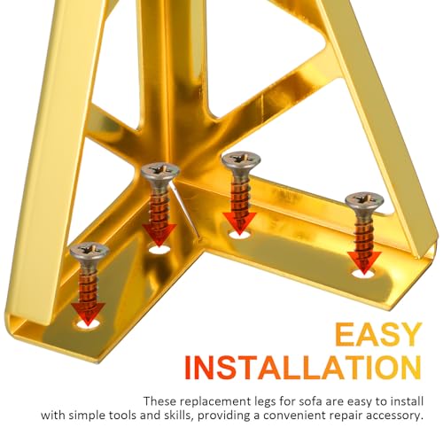 Patas de metal resistentes con soporte de gran durabilidad para muebles elegantes 4