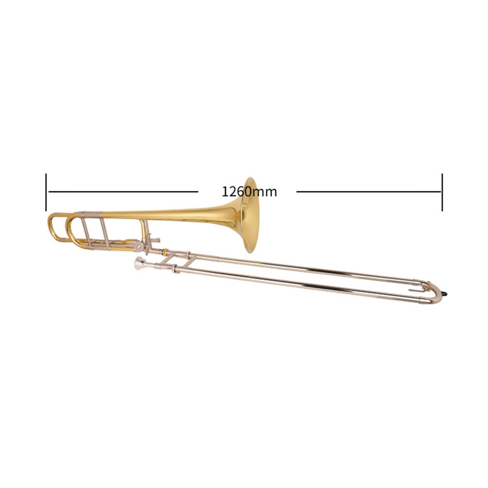 Trombón Tenor Profesional Con Tubo De Cobre Blanco En Clave De Si Bemol A Fa