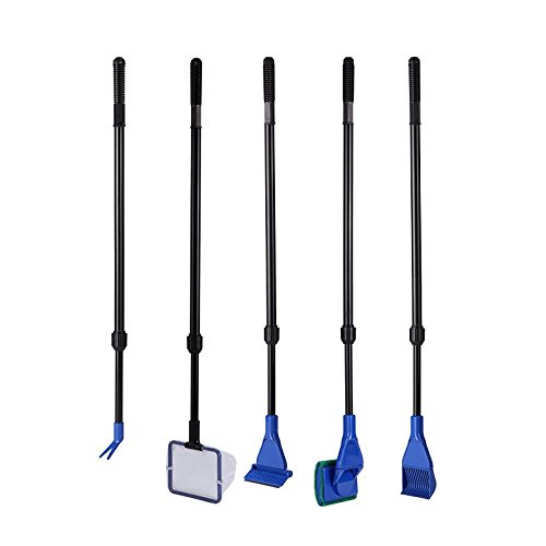 MARUFANG プロレイザー 水槽用ガラスクリーナー スクレーパー 水槽 苔 コケ取り 水槽用掃除用品 伸縮可能 5in1機能