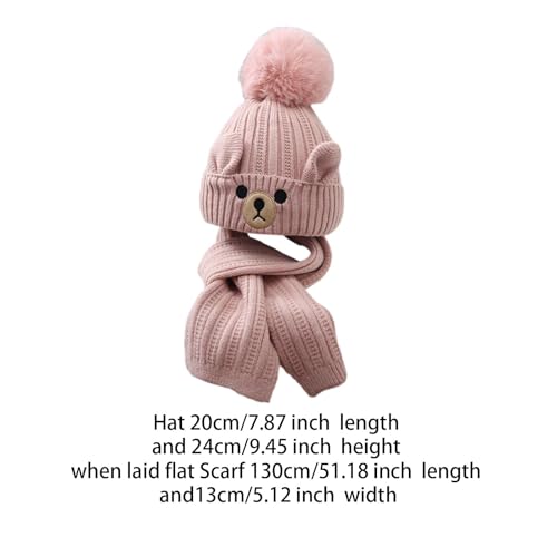 Children's Knitted Hat and Scarf Set for Winter Activities2